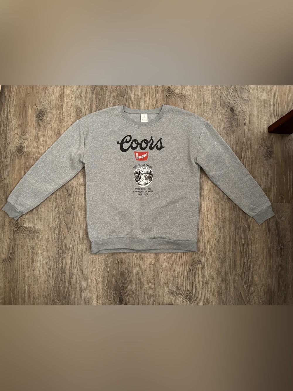 Coors Banquet Gray Logo Crewneck Sweatshirt